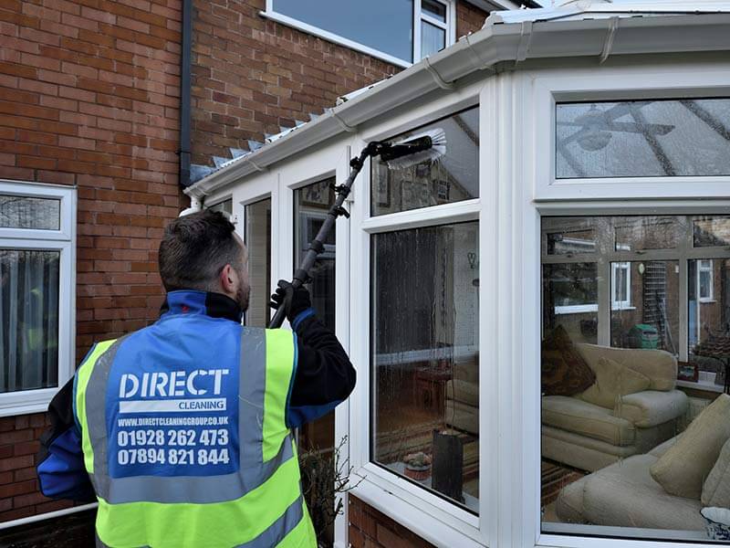 Residential shop window cleaning